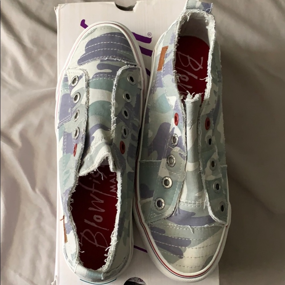 Sage Camouflage Slip on Sneakers